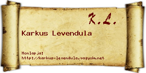 Karkus Levendula névjegykártya
